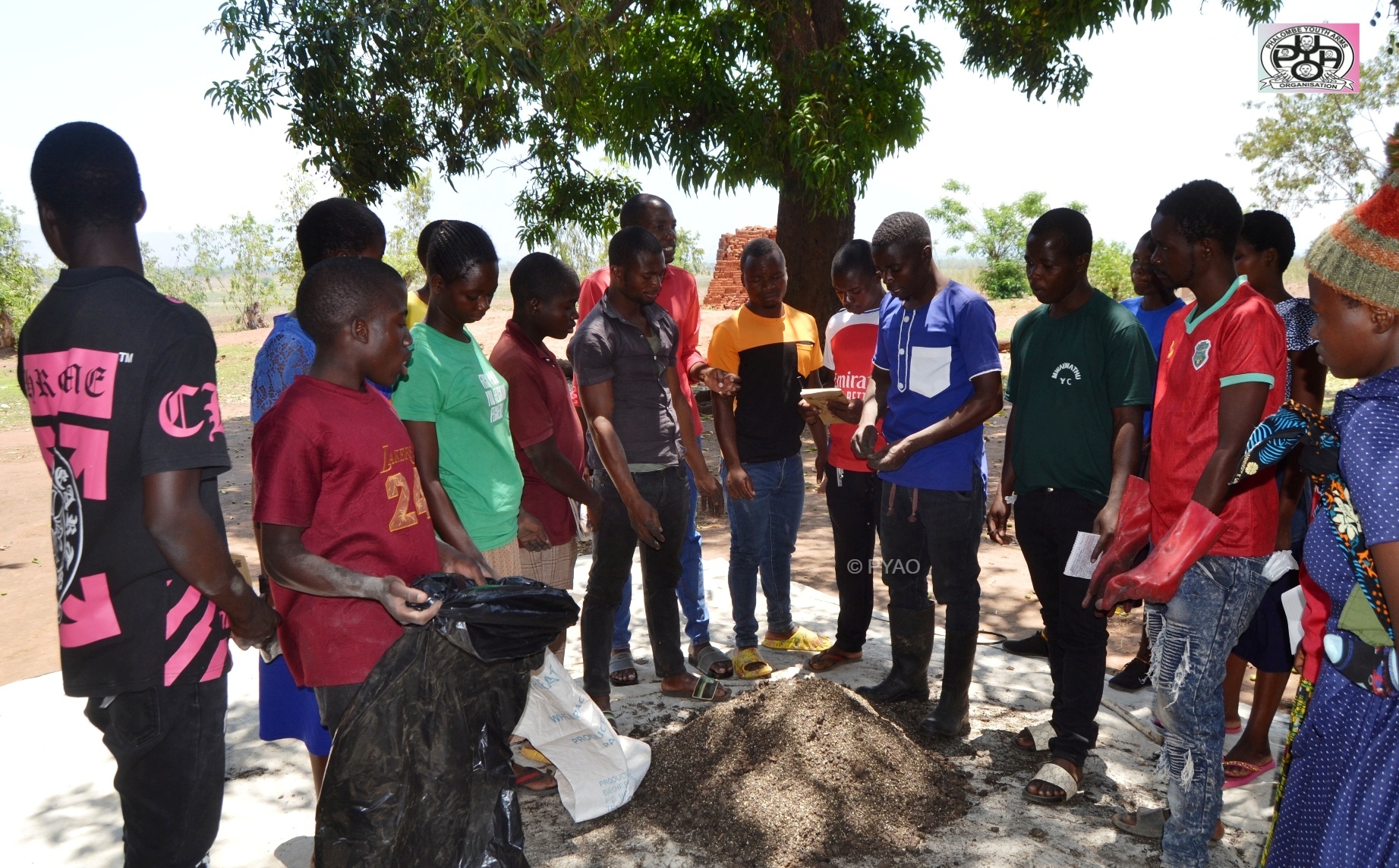 PYAO trains young people in manure production to enhance their agricultural activities